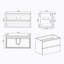 Meuble-lavabo de salle de bain avec lavabo, grand meuble-lavabo mural flottant avec rangement_6-1111289613