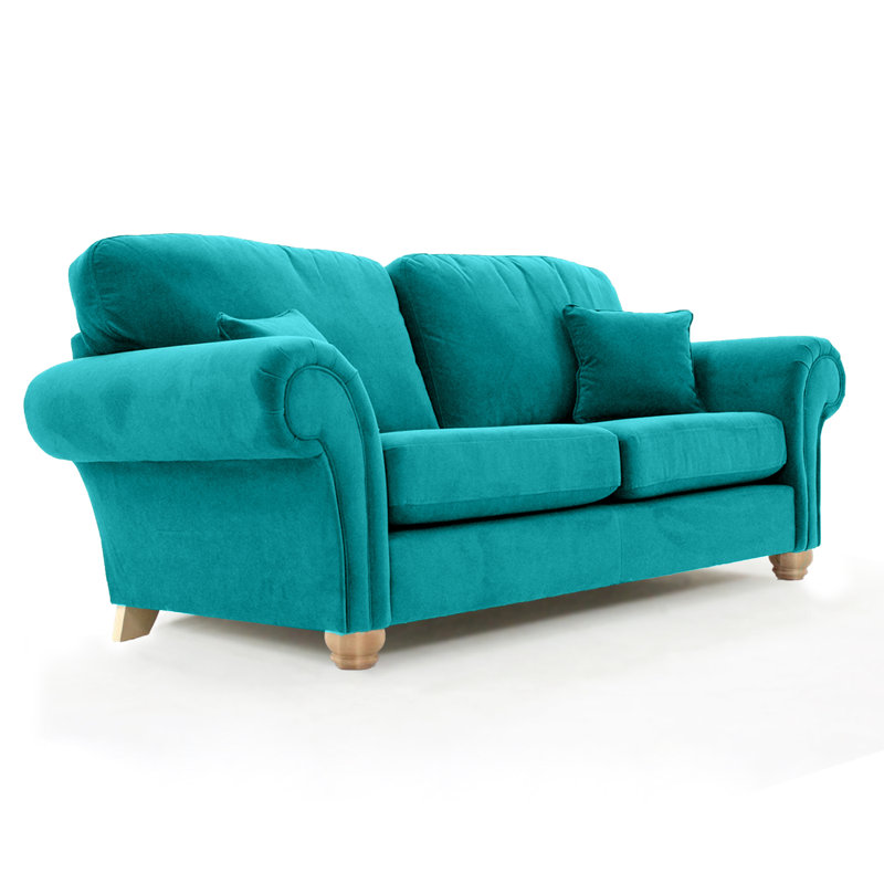 Foreston 2 Seater Velvet Sofa, Turquoise