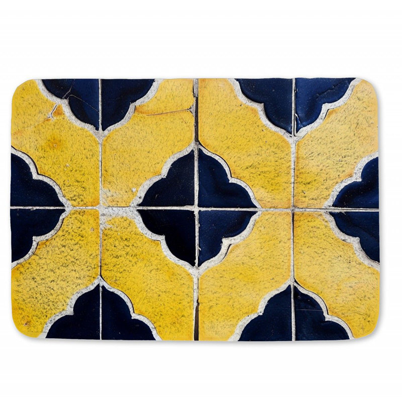 Chrysi Microfiber / Microsuede Non-Slip Bath Mat, 17" W x 24" L