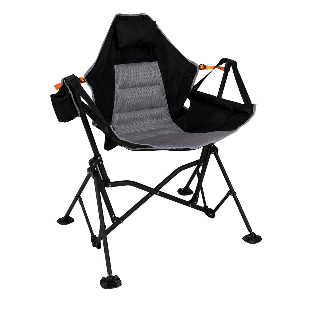 Oversized Hammock Camping Chair Foldable Swing Chair Rocking Chair for Adults w/ Cup Holder