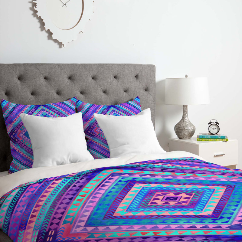 Jacqueline Maldonado Polyester Geometric Shapes Duvet Cover, Twin/Twin XL Duvet Cover + 1 Standard Sham