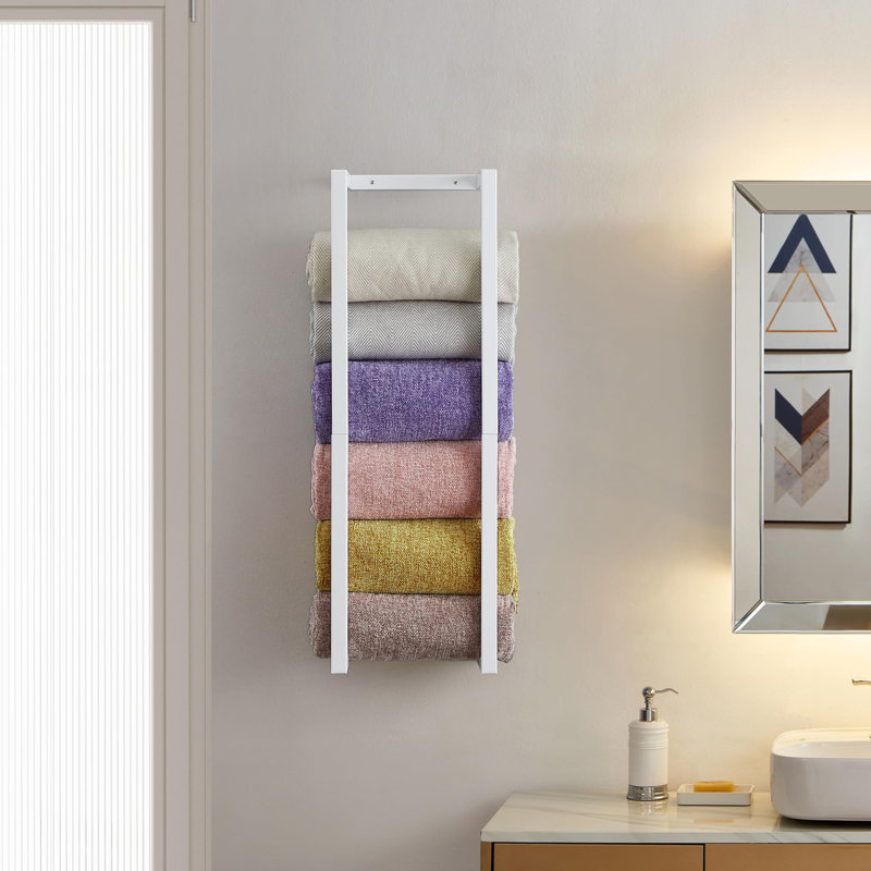 ONFRJFVR Wall-mounted metal bathroom storage rack - Wayfair Canada