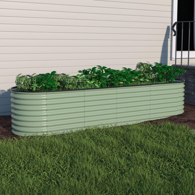 Heise 9 In 1 Modular Galvanized Steel Raised Garden Bed