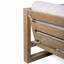 Chaise longue d'extérieur en bois d'eucalyptus avec coussins Paradise