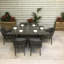 Lilia 6 - Person Wicker Patio Dining Set with Rectangular Table , Cushions Included