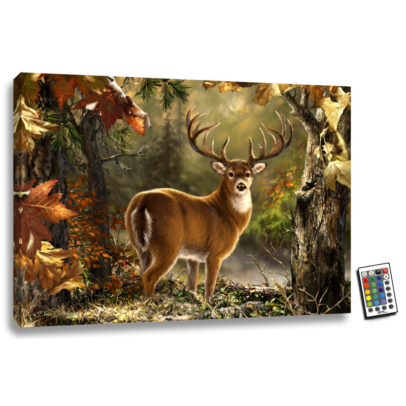 Impression à DEL Whitetail 18 x 24 entièrement colorée