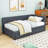 Linen Upholstered Daybed with Twin Trundle-764516448-764516455