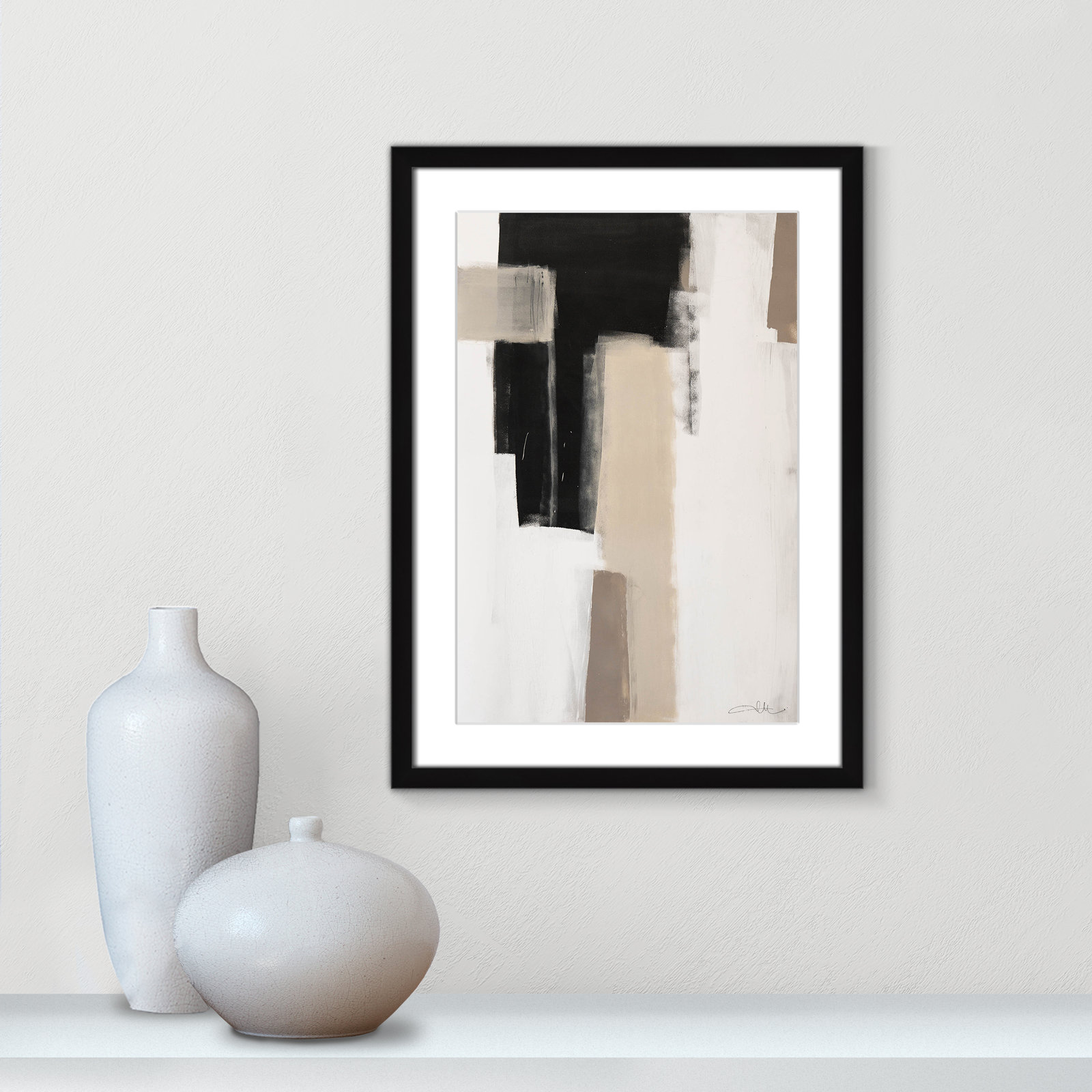 Earth Scapes I Print, 23" H x 17" W x 1.25" D, Black Matted Picture Framed