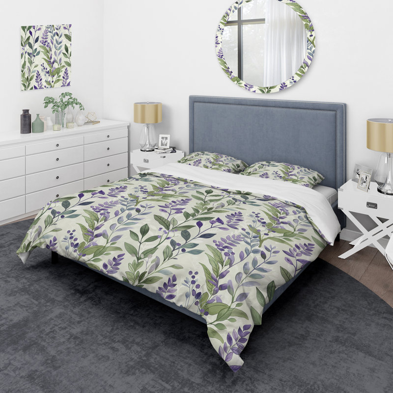 Ensemble de housse de couette Lavender Fields V - Modern, Housse de couette très grand et 2 très grandes t