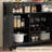 52" Rattan Sideboard Buffet Cabinet with Drawer, Wine Racks &Open Shelves, Boho Coffee Bar Cabinet-130177350