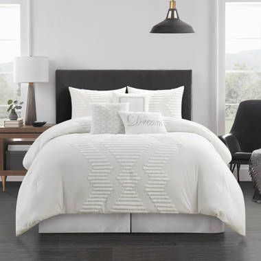 Bungalow Rose Luria Beige/White 7 Piece Comforter Set - Wayfair Canada