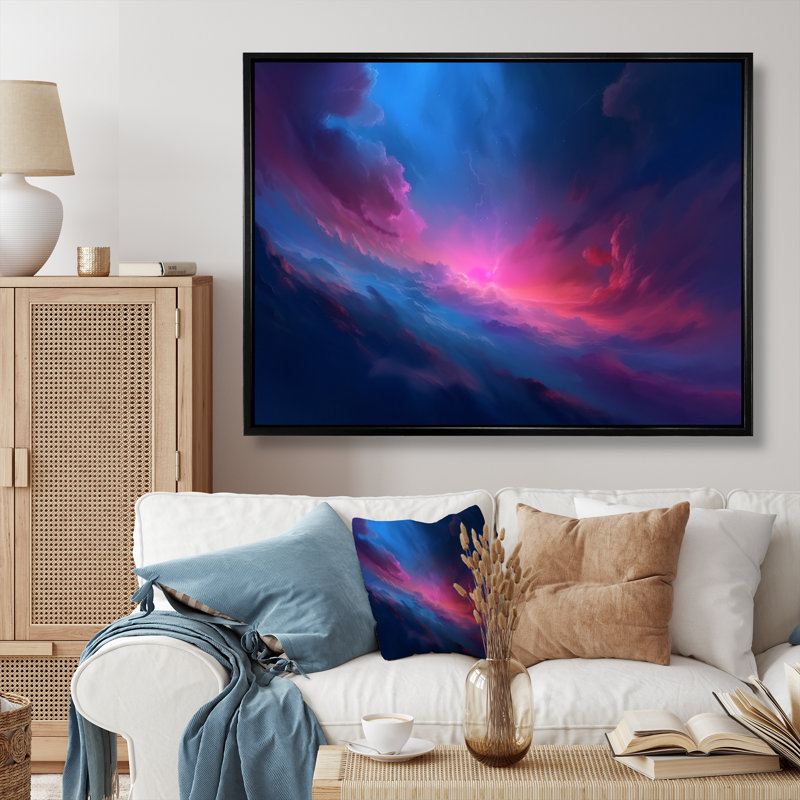 «Dramatic Sky», reproduction sur toile, H 24 po x l 32 po x P 1 po, Cadre flottant noir