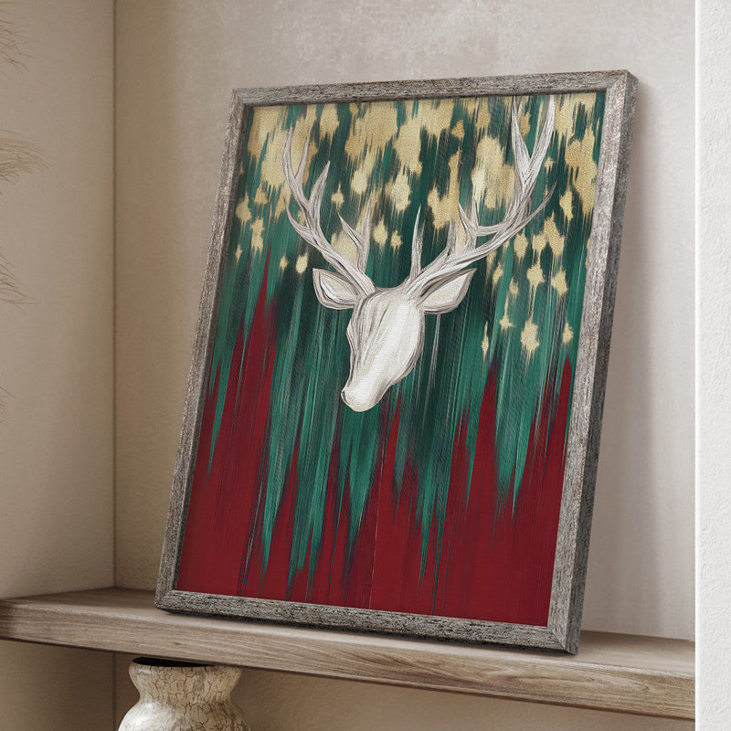 «Christmas Holiday Art», reproduction encadrée CCIXIX - bois massif, H 11 po x l 9 po
