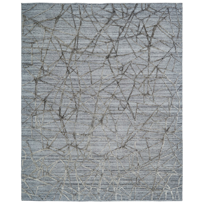 Morro Geometric Area Rug in Gray, Rectangle 8' x 10'