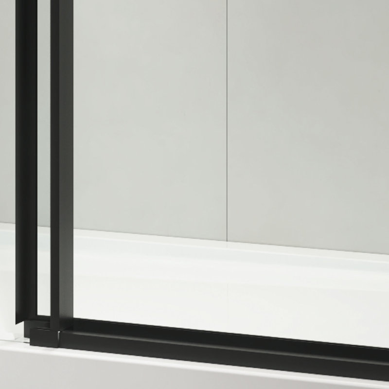Porte de douche coulissante sans cadre en verre transparent l 60 po x H 76 po