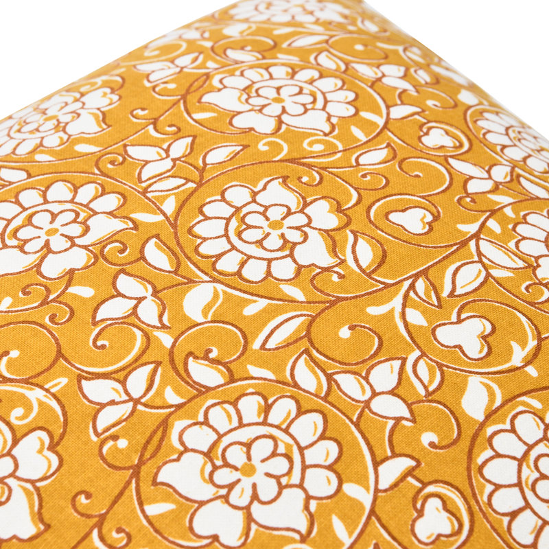 Housse de coussin Eldana, Jaune/blanc, Coton