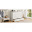 Grand lit escamotable avec grands tiroirs et USB, blanc brossé-2078600493