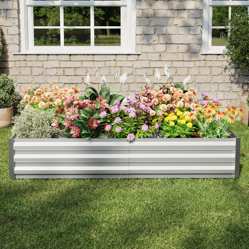 Lit de jardin surélevé en acier galvanisé 35 po x 71 po