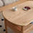 Modern simple oval solid wood coffee table-107540784
