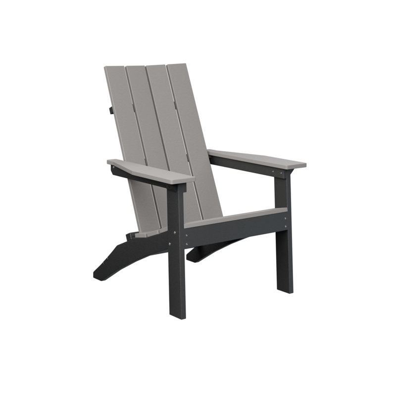 Berlin Gardens Mayhew Adirondack Chair, Light Gray/Black