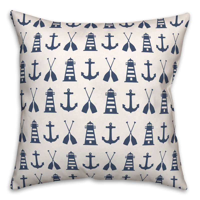  Housse et insert de coussin nautique, Bleu marine