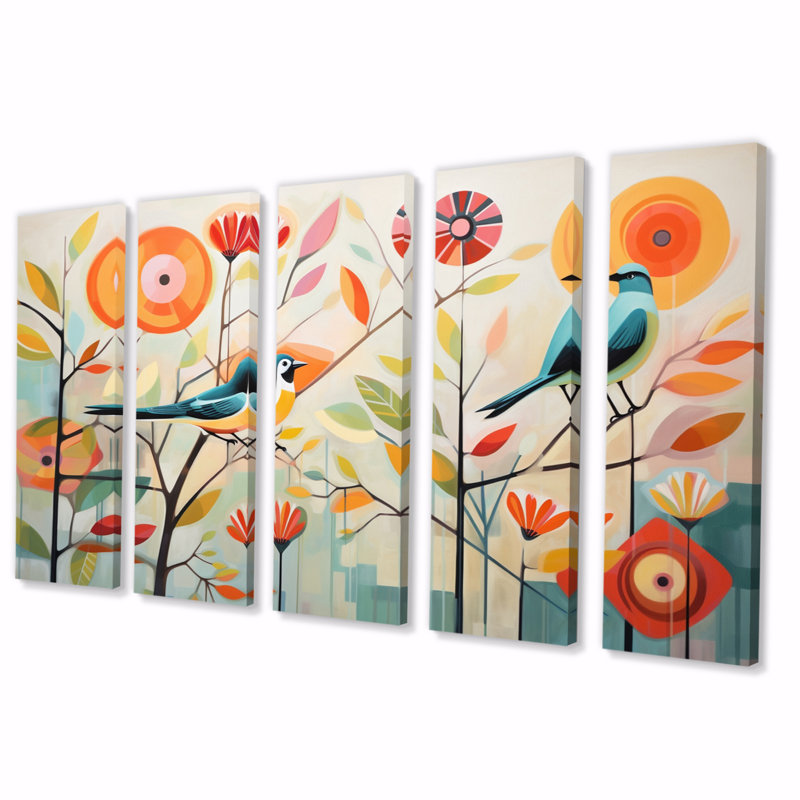 Green Mid Century Mod Nature IV 5 pièces