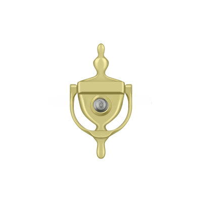Deltana DKV630U3 Door Knocker-Viewer; Bright Brass Finish