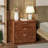 Manish Fully Assembled Rustic Farmhouseburl Finish 3 Drawer Nightstand Dresser-1693573148