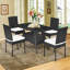 Leotrim 4 - Person Patio Dining Set Rectangular Table with Cushions Included
