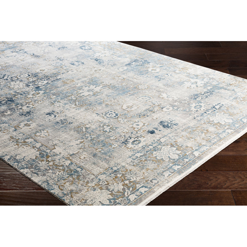 Tapis bleu ciel Radtke, Rectangle 6 pi 7 po x 9 pi 6 po