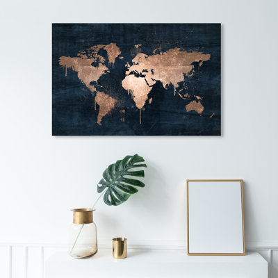 «Mapamundi Copper», impression sur toile tendue