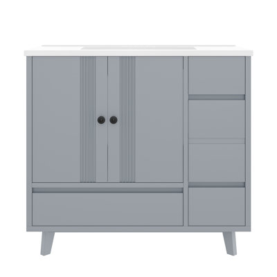 Ensemble de meuble-lavabo simple 36 "avec lavabo en céramique