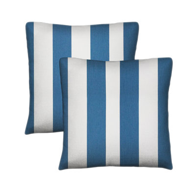 Ensemble de 2 coussins décoratifs Sunbrella, coussins décoratifs d'extérieur carrés de 24 po x 24 po