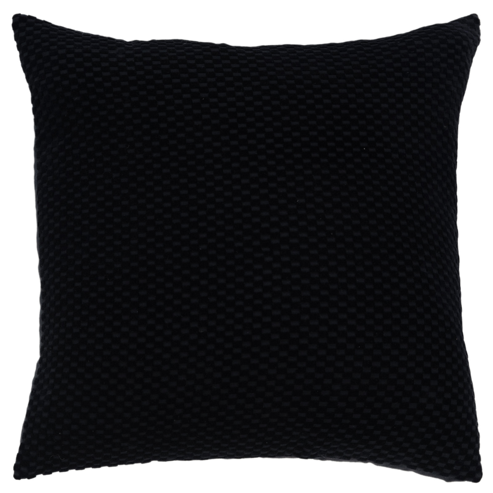 Zoya Textured Cotton Throw Pillow, Black