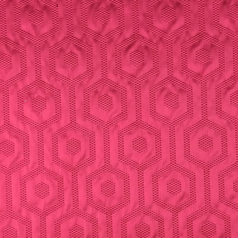 Geometric Fabric, Cranberry