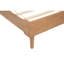 Grand lit tapissier avec tête de lit pour piano, structure en bois de pin, couleur blé, style minimaliste moderne