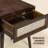 NTC MEL Solid Wood Nightstand with Handwoven Rattan Drawer, Mid Century Modern Bedside Table, Wooden Side Table for Bedroom, Easy Assembly, Dark Walnut-125492175-125492171