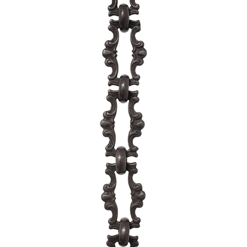 Motif Welded Link Solid Chain or Chain Break, Oil Bronze Black