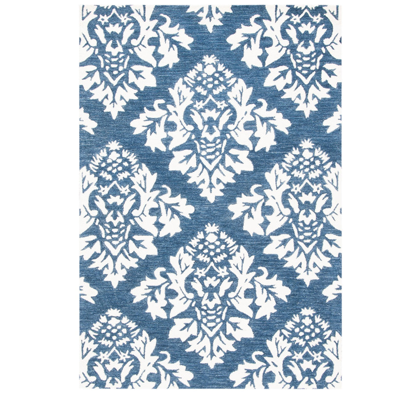 Spillers Hand Tufted Wool And Cotton With Latex Ikat Rug, Rectangle 4' X 6'