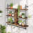 Kitchen Shelves Wall Mounted Floating Shelving,3 Tier 41.5" Coffee Bar Shelf with Holder,For Kitchen-576131284