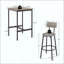 Ensemble de table de bar avec 2 tabourets de bar Siège souple avec dossier-899784128-899784129-899784142