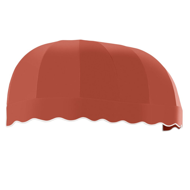 Auvent fixe en tissu acrylique Awntech Chicago, Terracotta, H 31 po x l 64,5 po x P 24 po