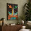 Figure Under Cosmic Light Retro - Wrapped Canvas-1168206305-1168206310
