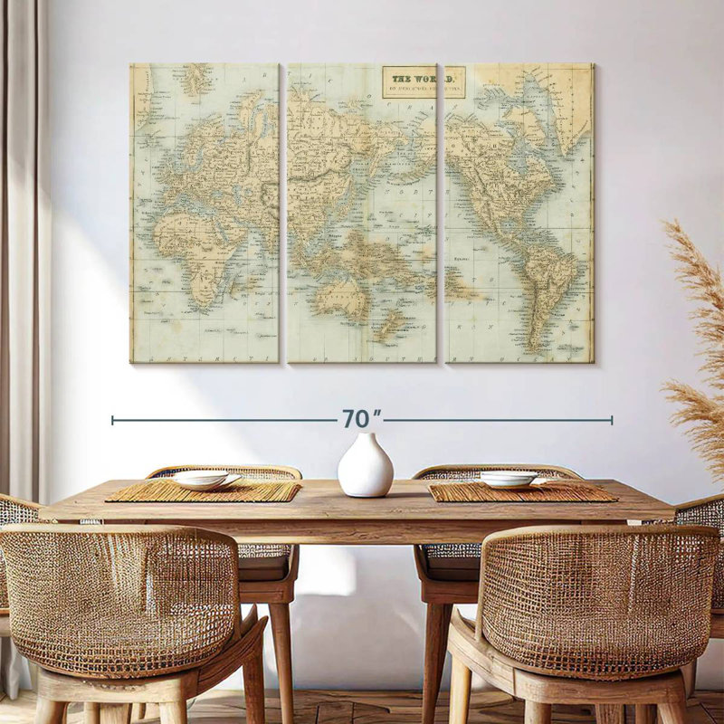 Aliaz, la carte du monde neutre, H 24 po x l 38 po