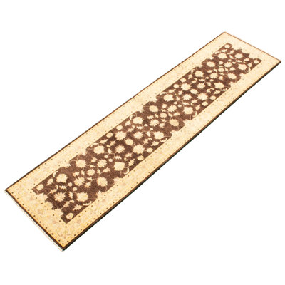 Tapis de bois one-of-kind à la main-noué la 2010 ushak brun foncé 2 pi 7 po x 9 pi Lavendon