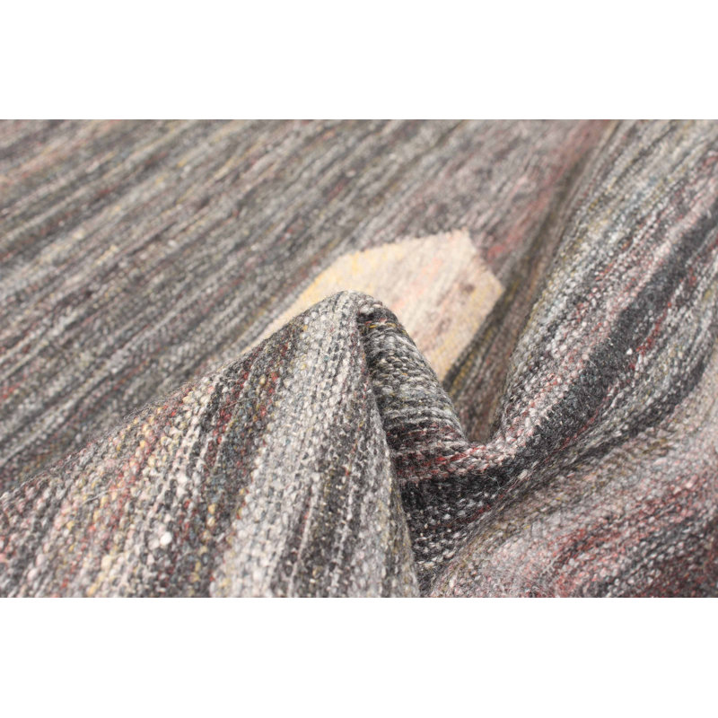 Kilim gris anthracite Ankara 5 pi 1 po x 7 pi 7 po
