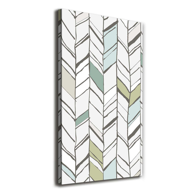 Herringbone Pattern - Wrapped Canvas Print