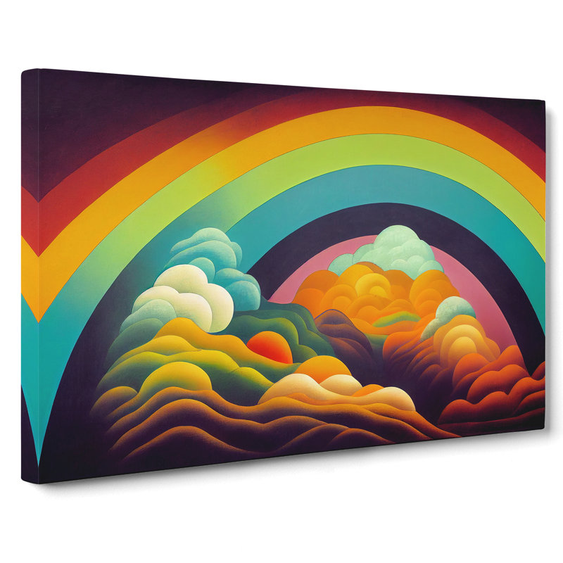Rainbow Abstract - Wrapped Canvas