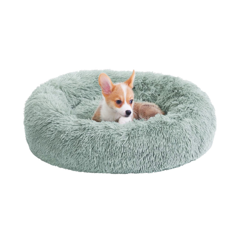 Lit pour animaux en fausse fourrure Tucker Murphy Pet ™, Small (23" W x 23" D x 7" H), Shag Sage