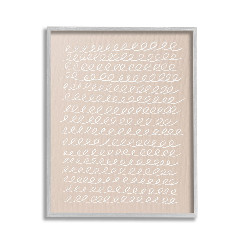 "Modern Beige Squiggle" par Victoria Borges sur toile, H 30 po x l 24 po